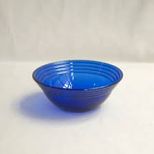 Glass Blue Serving Bowl