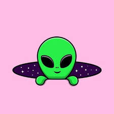 Cute Alien Vector Art Icons And