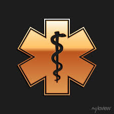 Gold Medical Symbol Of The Emergency