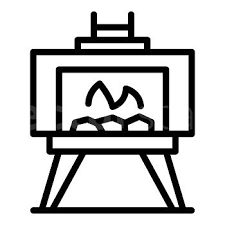 Outdoor Fireplace Icon Outline Outdoor