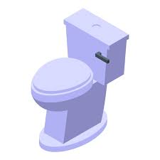 Ceramic Toilet Icon Isometric Vector