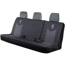 Browning Chevron Heather Black Full Bench Seat Cover