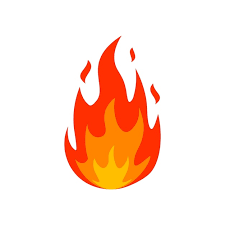 Cartoon Fire Flame Icon Emoticon Lit