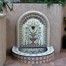 Tiled Mediterranean Fountain Outdoor