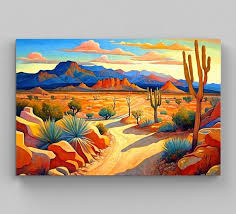 Mexican Desert Landscape Painting