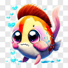 Cute Cartoon Fish Ornament Or