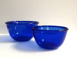 Arcoroc France Cobalt Blue Mixing Bowls