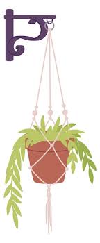 Home Greenery Icon Hanging Flowerpot