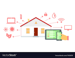 Smart House Concept Icon Flat Design