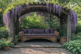 A Charming Garden Nook With A Rustic