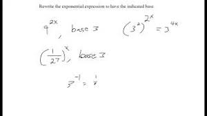 Rewrite The Exponential Expression To