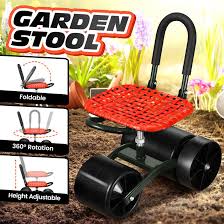 Gardening Work Stool Rolling Seat With