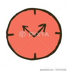 Doodle Colorful Wall Clock Icon Hand