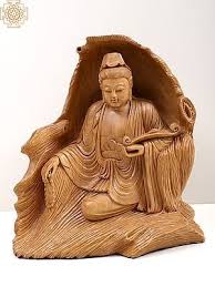 Wooden Buddhist Kuan Yin Exotic India Art
