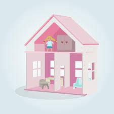 Premium Vector Pink Doll House With