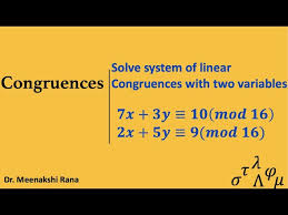 Of Congruences In Two Variables