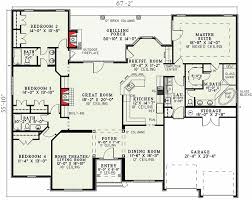 One Story House Plan With A Stately