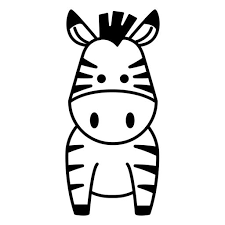 Cute Zebra Drawing With A Smile