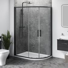 Black Offset Quadrant Shower Enclosure