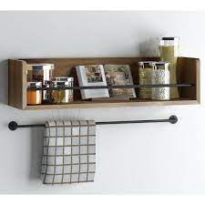 Rustic State Wooden Wall Shelf With