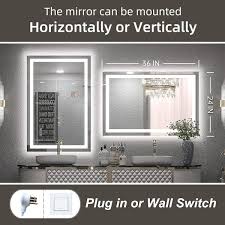 Anti Fog Wall Bathroom Vanity Mirror