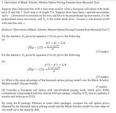 Derivation Of Black Scholes Merton