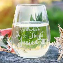 Engraved 460ml Stemless Wine