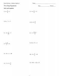 Two Step Equations Kuta