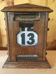 Antique Wooden Perpetual Calendar C