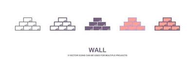 Brick Icon Vector Isolated Vector