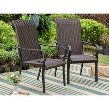 Curved Armrest High Back Rattan Chairs