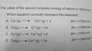 Second Ionisation Energy