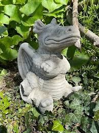 Dozing Dragon Stone Statue