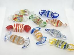 Blown Art Glass Candy Pieces