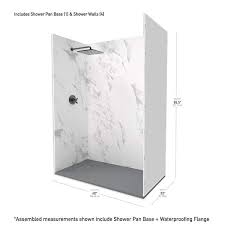 Alcove Solid Composite Stone Shower Kit