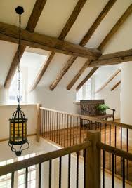 cathedral ceiling with exposed beams