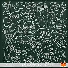Chalkboard Bbq Day Barbecue Doodle