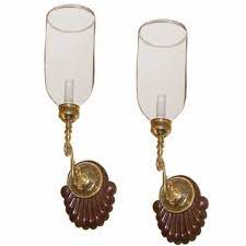 Brass Wall Sconces With Hurricane