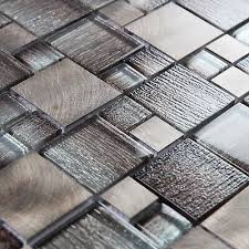 Mosaic Tiles Sheet Bronze Metal And