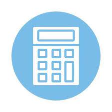 Calculator Math Block Style Icon