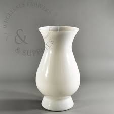 10 8 Tall White Glass Bella Vase