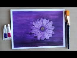 Violet Flower Painting For Beginners