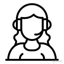 Call Center Headset Icon Outline Call
