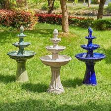 3 Tier Ceramic Outdoor Fountain