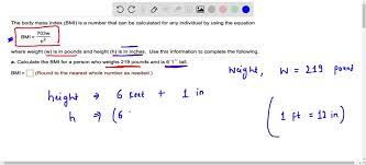 Solved The Mass Index Bmi Is A