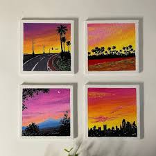 Original Acrylic Painting Sunset