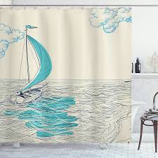 Black White Shower Curtain Cloudy