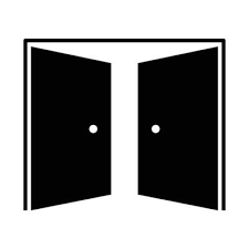 Double Doors Icon Simple Solid Style