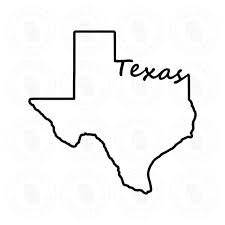 Texas Map Stencil Outline Script Font