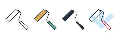 Paint Roller Vector Art Icons And